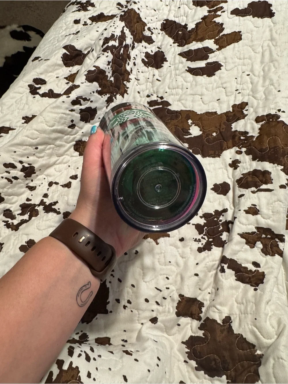 Starbucks Iridescent Multicolor holiday Tumbler with Straw